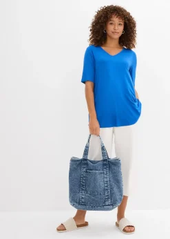 T-shirt long en viscose douce