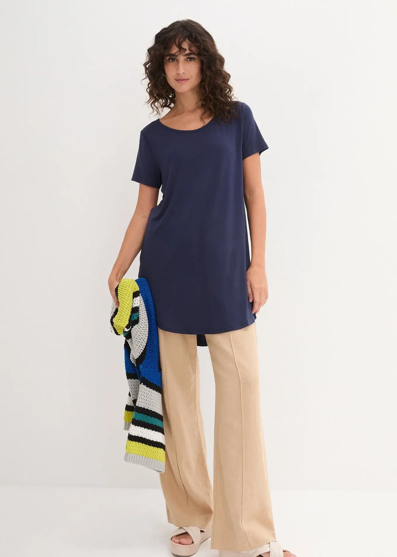 T-shirt long en viscose douce