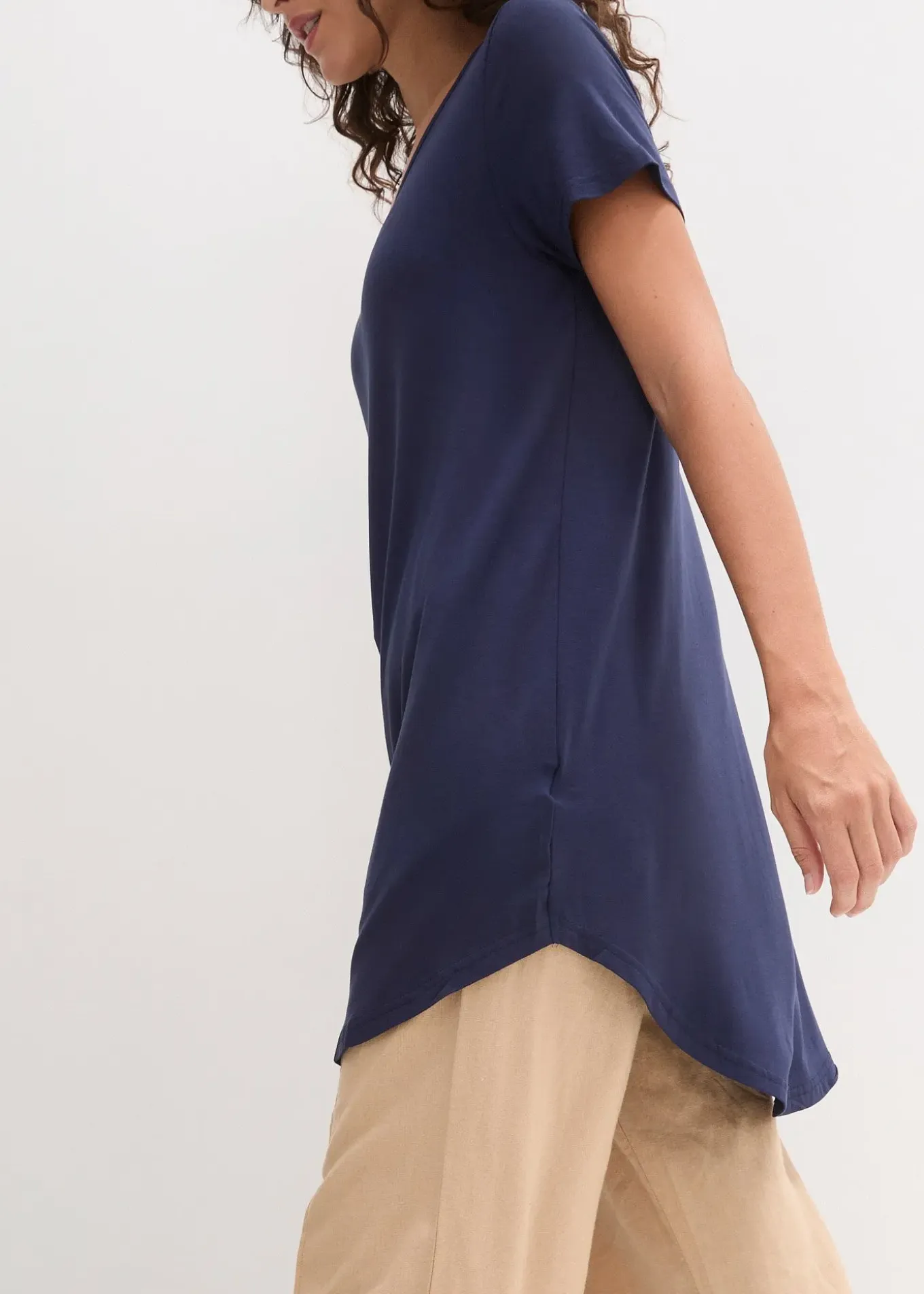 T-shirt long en viscose douce