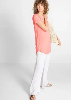 T-shirt long en viscose douce