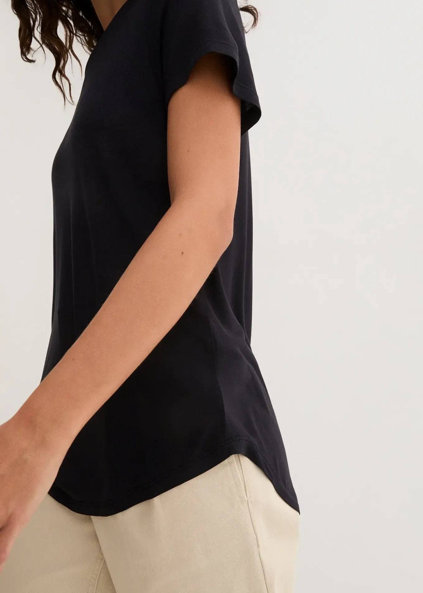 T-shirt long en viscose douce