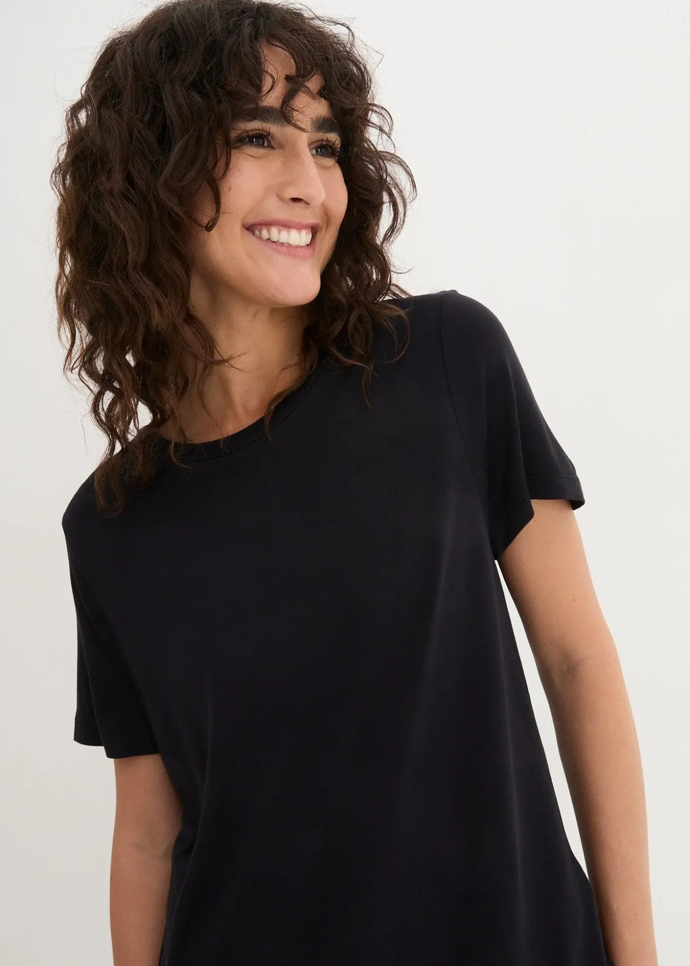 T-shirt long en viscose douce