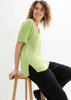 T-shirt long en viscose extensible