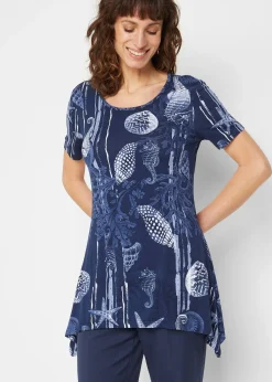 T-shirt long en viscose extensible