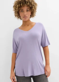 T-shirt long en viscose extensible