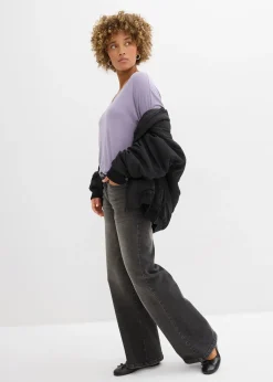 T-shirt long en viscose extensible