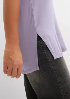 T-shirt long en viscose extensible