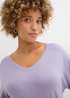 T-shirt long en viscose extensible