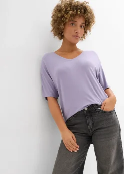 T-shirt long en viscose extensible