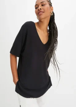 T-shirt long en viscose extensible