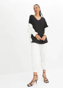 T-shirt long en viscose extensible