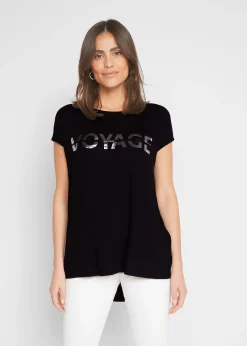 T-shirt long en viscose extensible