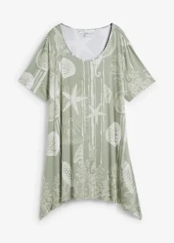 T-shirt long en viscose extensible