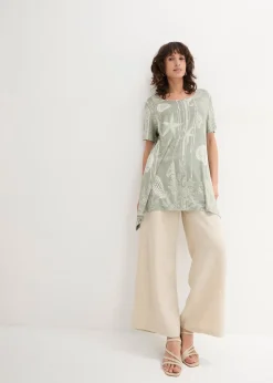 T-shirt long en viscose extensible