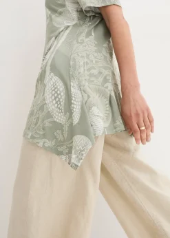 T-shirt long en viscose extensible