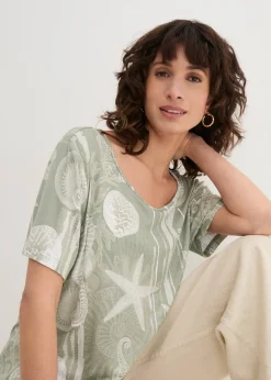 T-shirt long en viscose extensible