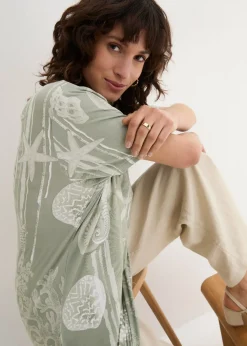 T-shirt long en viscose extensible