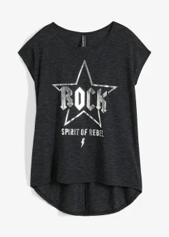 T-shirt long en viscose mélangée