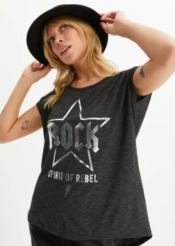 T-shirt long en viscose mélangée