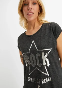 T-shirt long en viscose mélangée