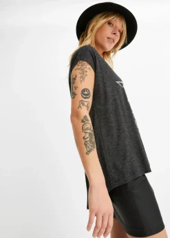 T-shirt long en viscose mélangée