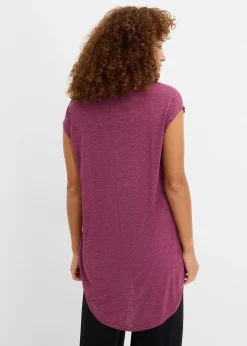 T-shirt long en viscose mélangée