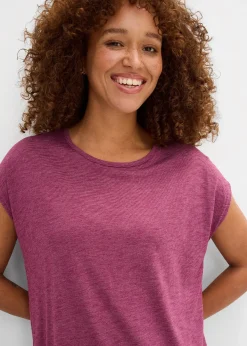 T-shirt long en viscose mélangée