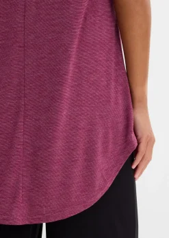 T-shirt long en viscose mélangée