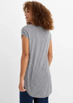 T-shirt long en viscose mélangée