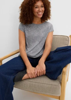 T-shirt long en viscose mélangée