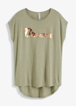 T-shirt long en viscose mélangée