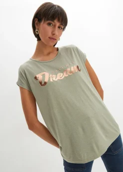T-shirt long en viscose mélangée