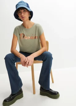 T-shirt long en viscose mélangée