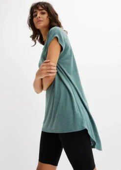 T-shirt long en viscose mélangée