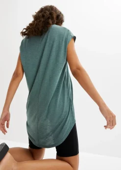 T-shirt long en viscose mélangée