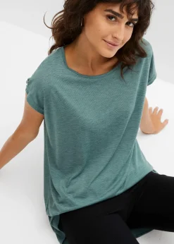 T-shirt long en viscose mélangée