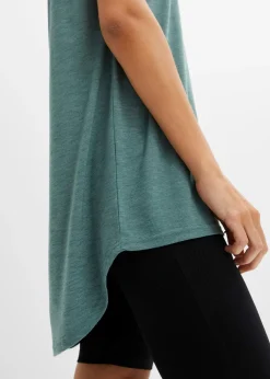 T-shirt long en viscose mélangée