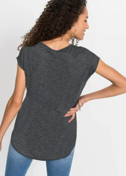 T-shirt long en viscose mélangée