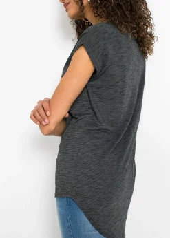 T-shirt long en viscose mélangée