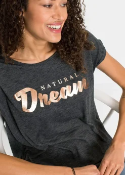 T-shirt long en viscose mélangée