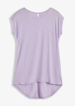 T-shirt long en viscose mélangée