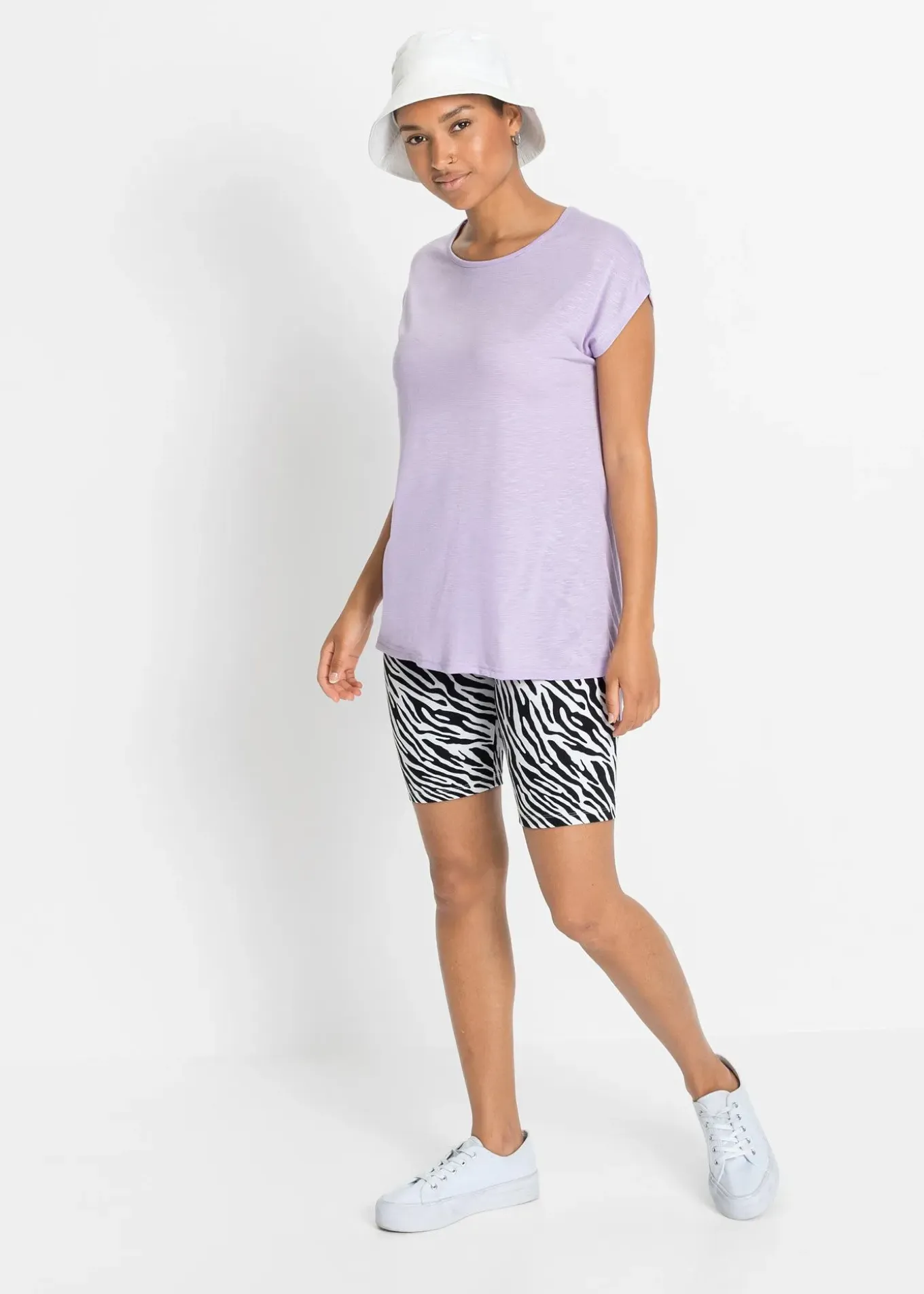 T-shirt long en viscose mélangée