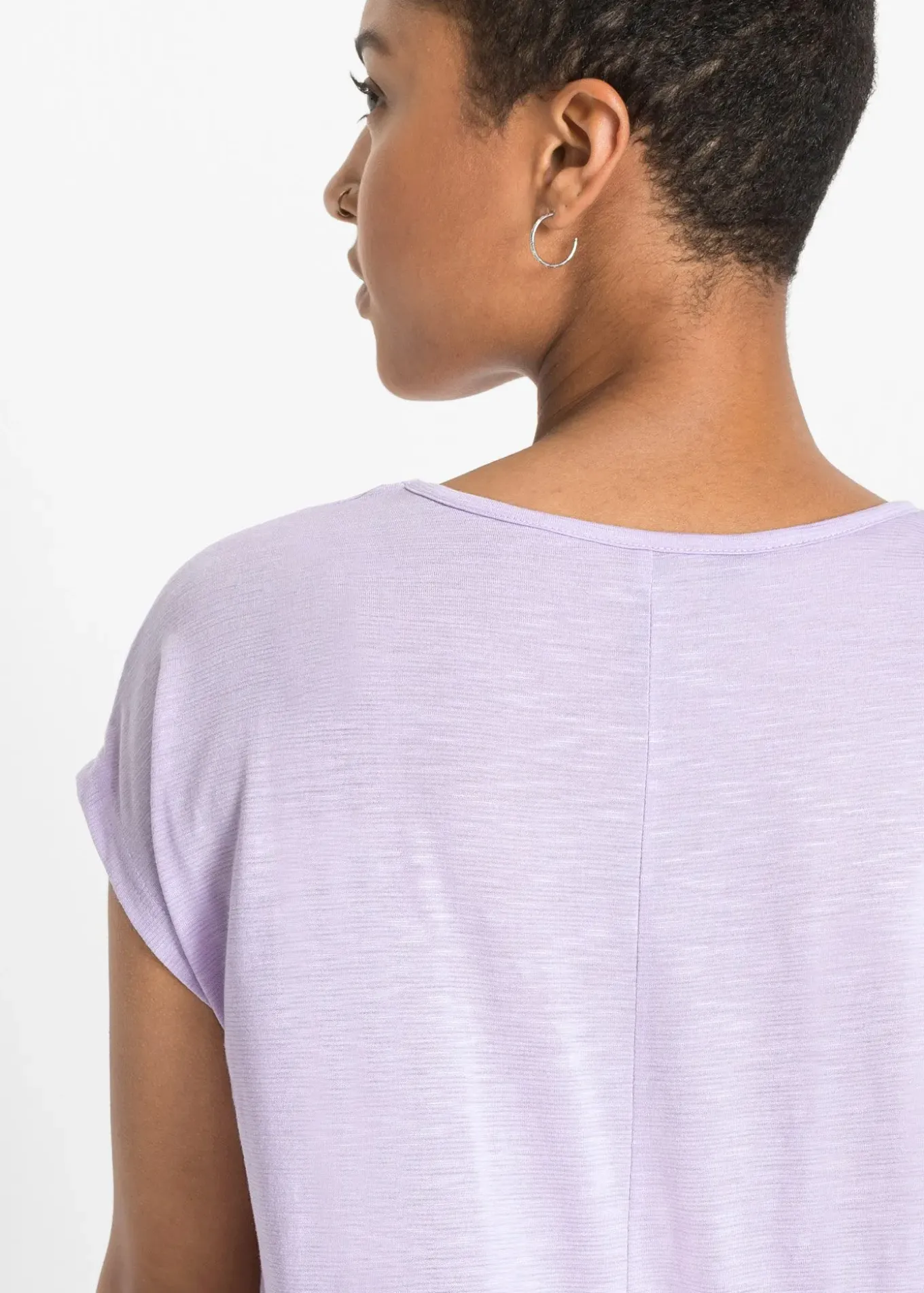 T-shirt long en viscose mélangée