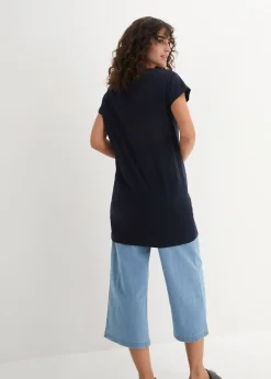 T-shirt long et boxy à manches courtes