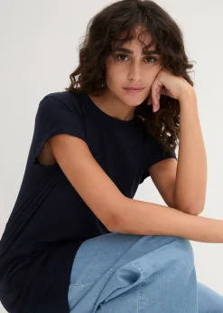 T-shirt long et boxy à manches courtes