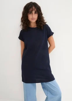 T-shirt long et boxy à manches courtes