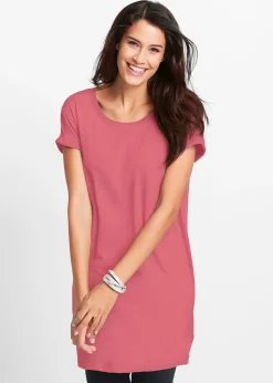 T-shirt long et boxy à manches courtes