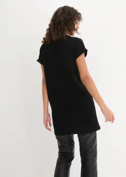 T-shirt long et boxy à manches courtes