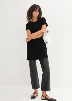 T-shirt long et boxy à manches courtes