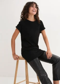 T-shirt long et boxy à manches courtes